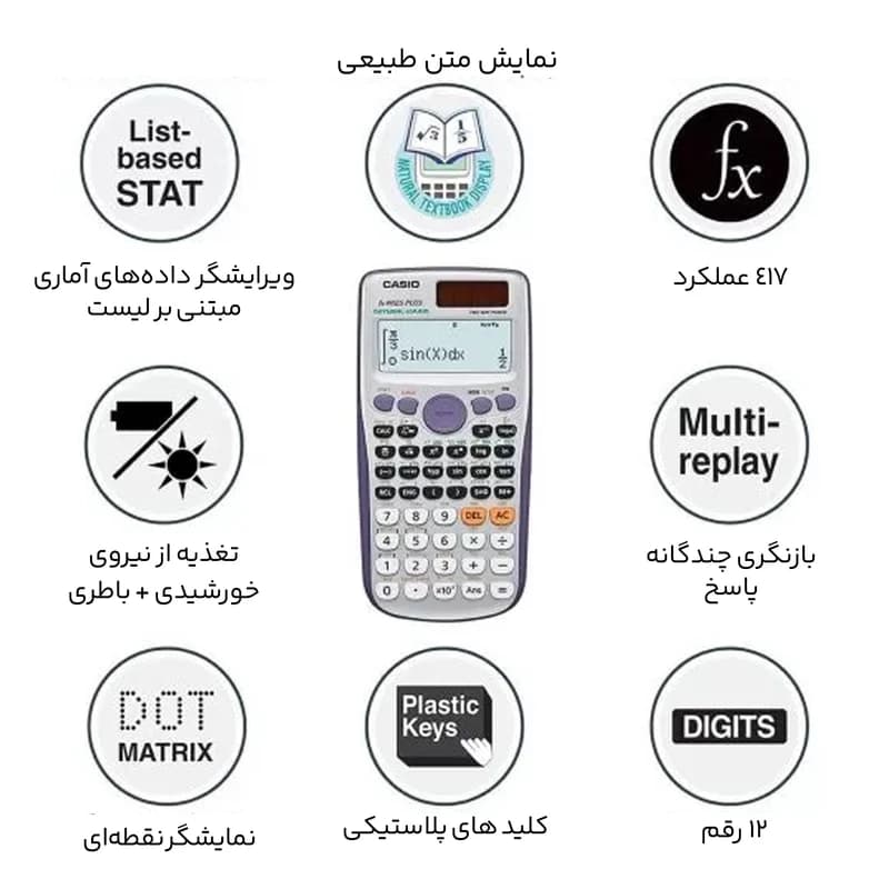 ماشین حساب کاسیو مدل fx-3650PII — تصویر ۲