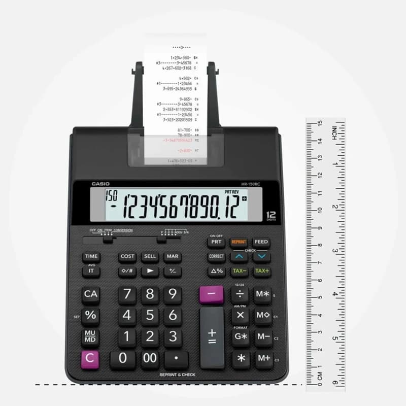 ماشین حساب کاسیو مدل HR-150RC — تصویر ۵