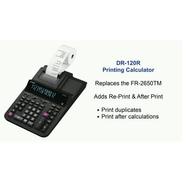 ماشین حساب کاسیو مدل DR-120R — تصویر ۲
