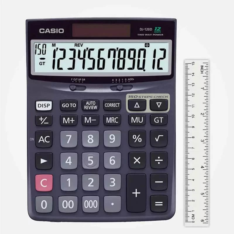 ماشین حساب کاسیو مدل DJ-120 — تصویر ۶