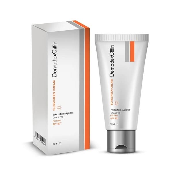 فلویید ضد آفتاب بیرنگ دمودکسیلین فاقد چربی SPF50 حجم 50 میل