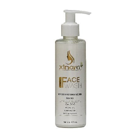 فیس واش کرمی پوست خشک و حساس ژینوا حجم 200mL