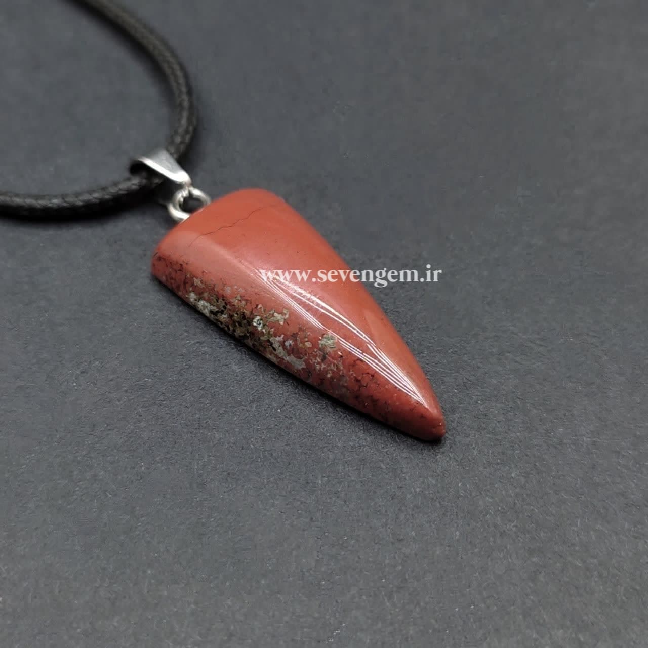 گردنبند سنگ جاسپر سرخ (کدA810)