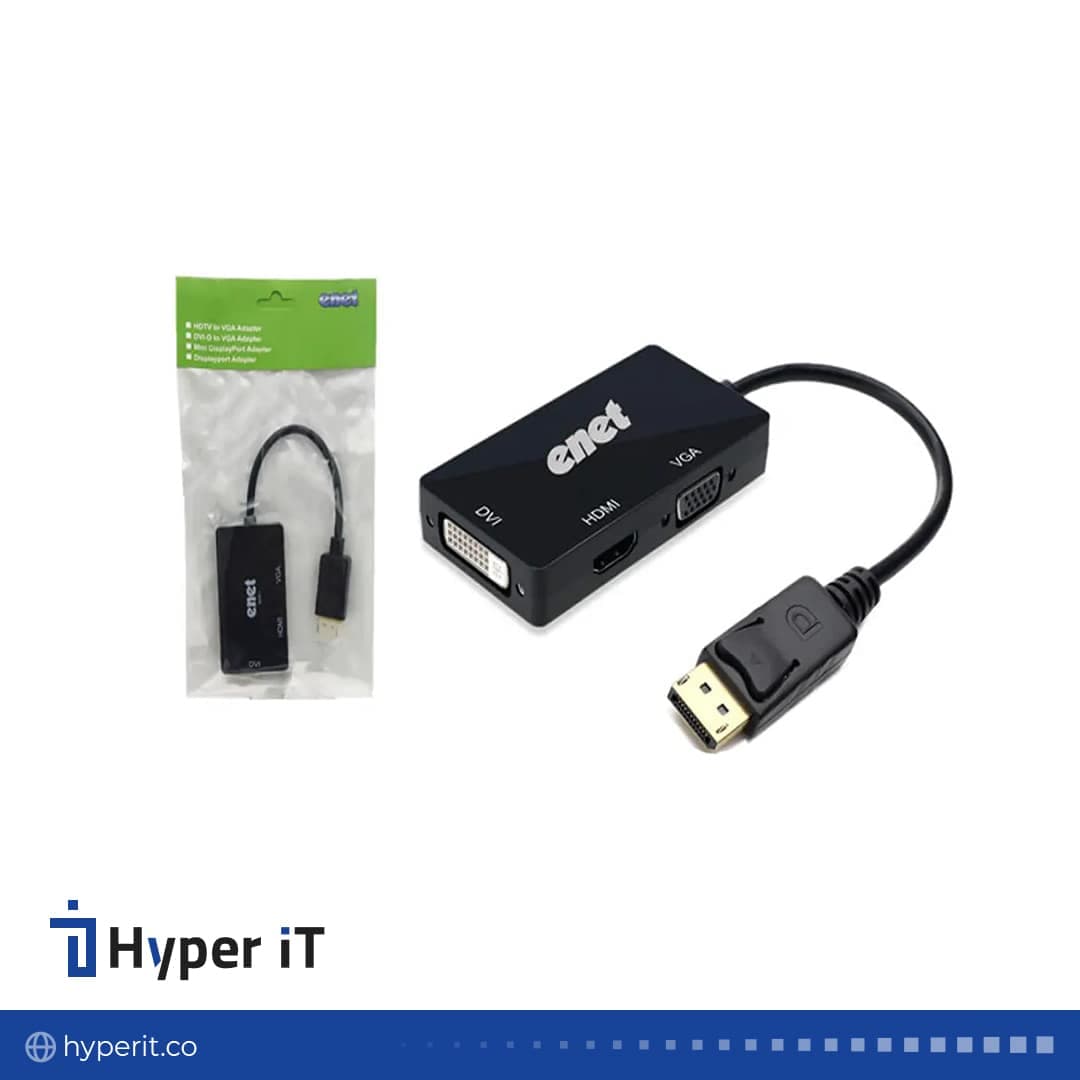 تبدیل DP to DVI+HDMI+VGA enet