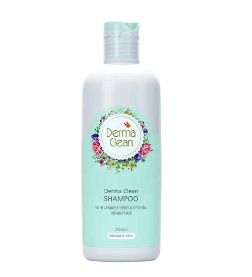 شامپو مخصوص موهای چرب عصاره گیاهان ژاپنی و سیستئین درماکلین حجم 250mL