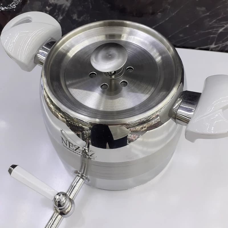 ست کتری قوری استیل نزاز (3 لیتر) کد 2800 — تصویر ۶