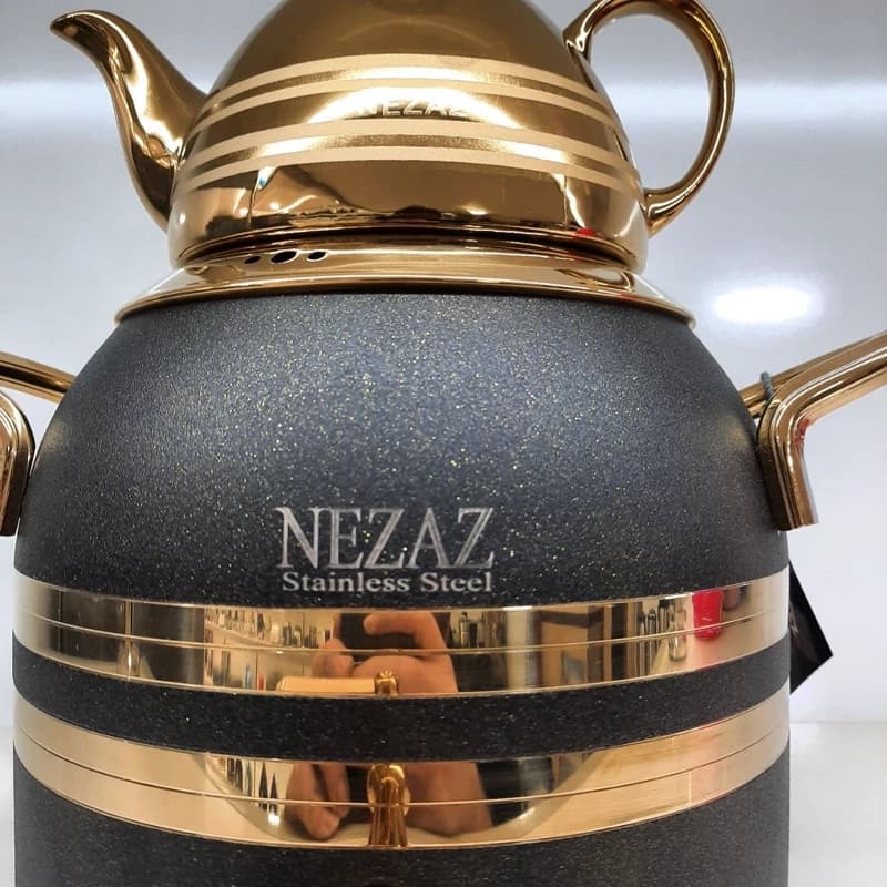 ست کتری قوری استیل نزاز (5 لیتر) کد 2604 — تصویر ۶