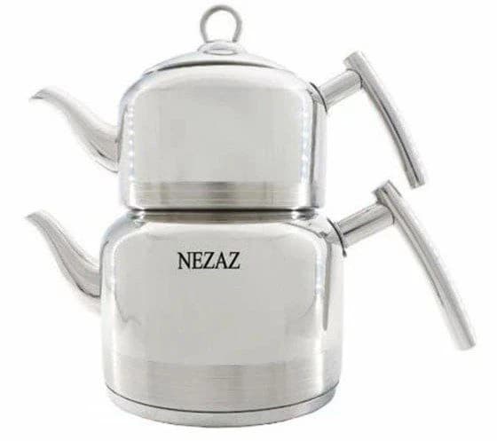 ست کتری قوری استیل نزاز (2.5 لیتر) کد 2411