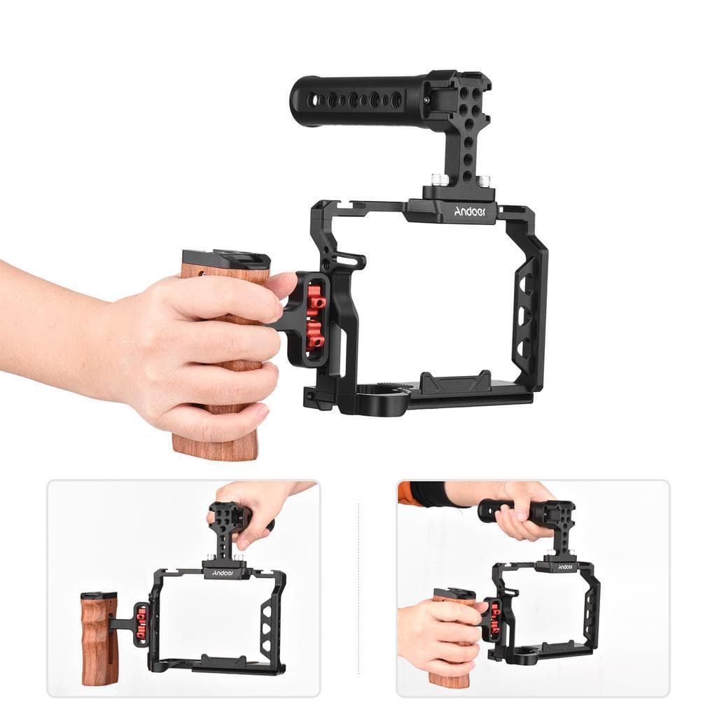 براکت دوربین اندور مناسب سونی Andoer Cage A7R III/ A7 II/ A7 III — تصویر ۳