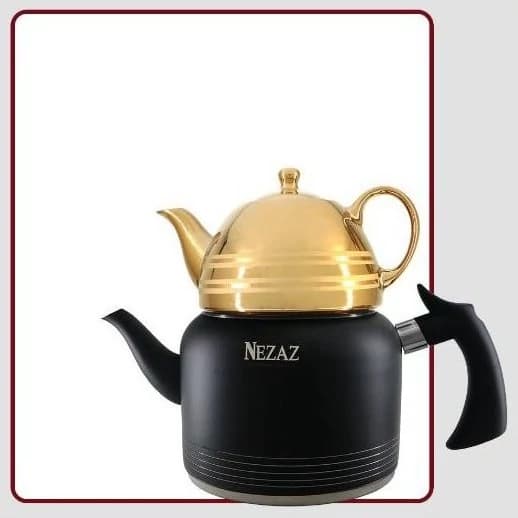 ست کتری قوری استیل نزاز (2.5 لیتر) کد 2407 — تصویر ۴