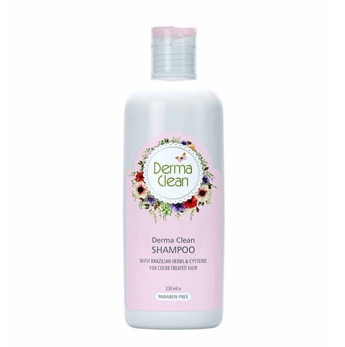 شامپو تثبیت کننده رنگ مو روغن گیاهان برزیلی و سیستئین درماکلین حجم 250mL