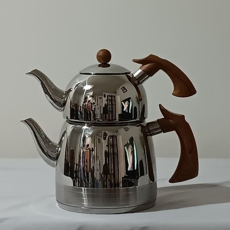 ست کتری قوری استیل نزاز (3 لیتر) کد 2308