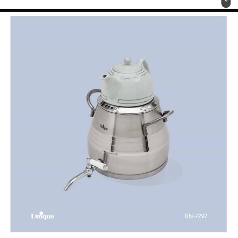 ست کتری قوری استیل یونیک (5 لیتر) مدل UN-7297 — تصویر ۳