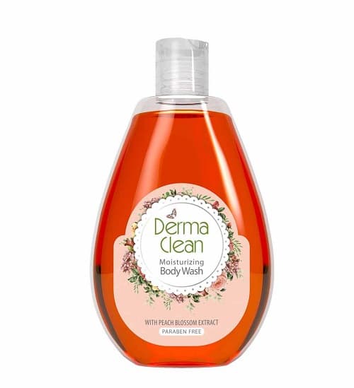 شامپو بدن مرطوب کننده و نرم کننده عصاره شکوفه هلو Derma Clean