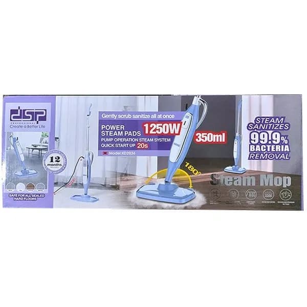 طی بخار شویی دی اس پی مدل KD2036 | DSP KD2036 با توان 1250 وات و مخزن 300 سی‌سی — تصویر ۴