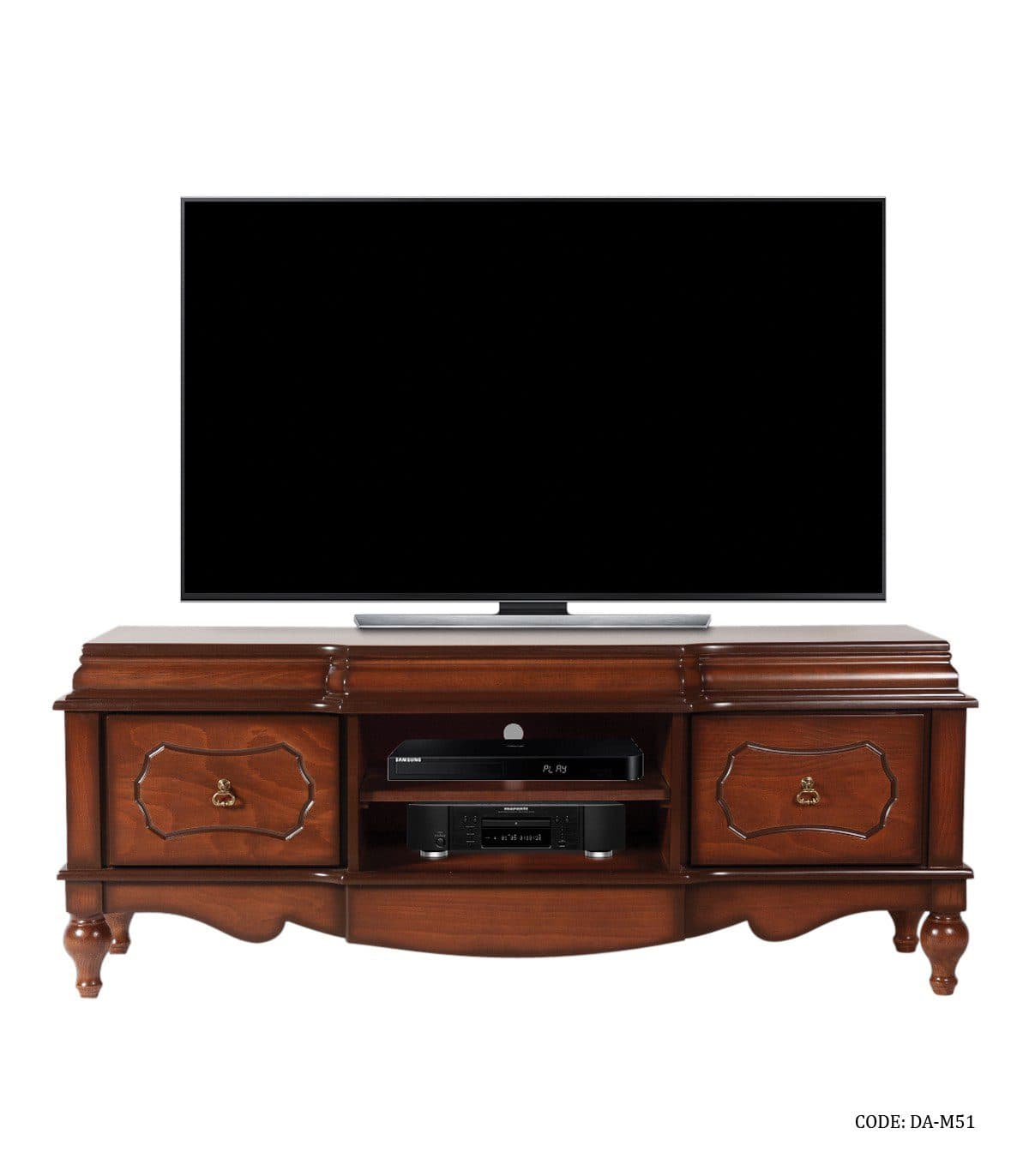 میز تلویزیون چوبی کلاسیک کشودار طول 150 مدل M51
