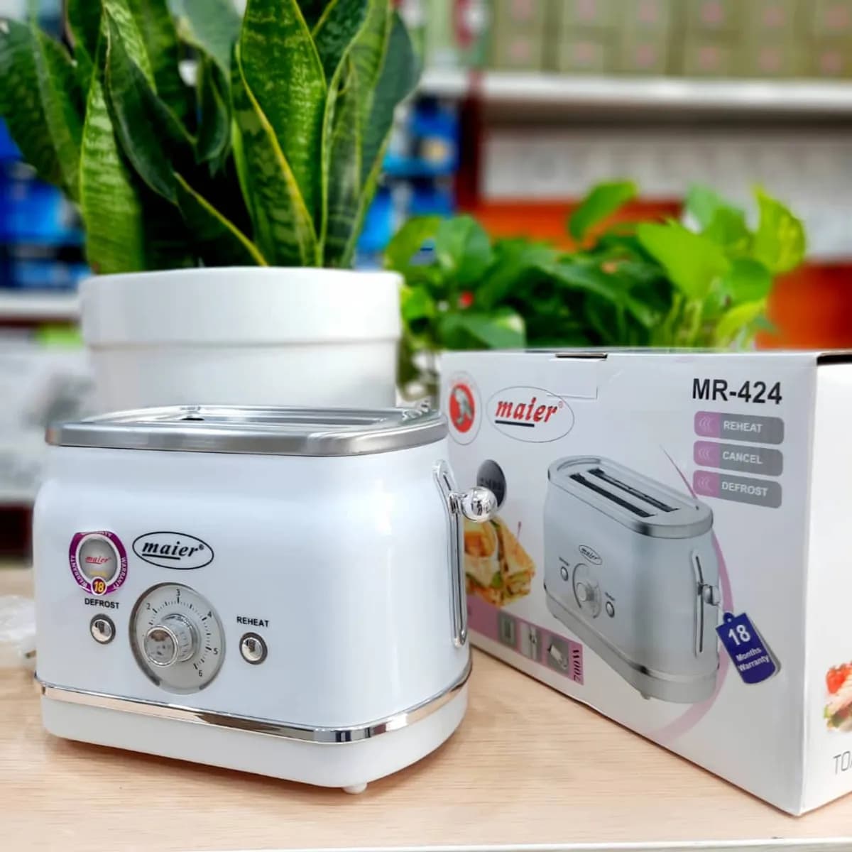 توستر نان مایر MR-424 | خرید توستر دوخانه 700 وات با تنظیم دما — تصویر ۳