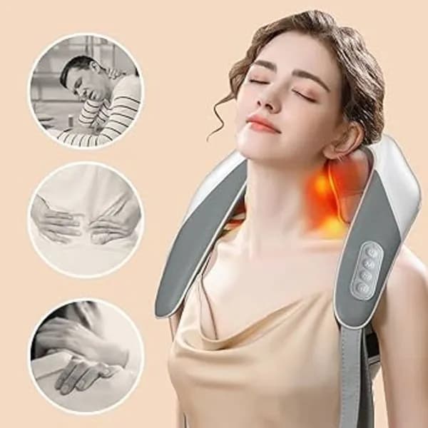 ماساژور گردن اصلی JBY-820 | ماساژور حرارتی قابل شارژ و ارگونومیک — تصویر ۲