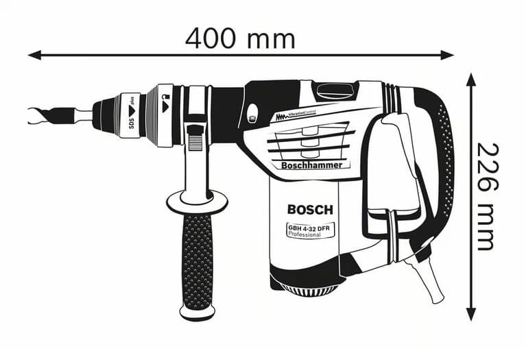 بتن کن چهارشیار 4 کیلویی بوش مدل GBH 4-32 DFR — تصویر ۲