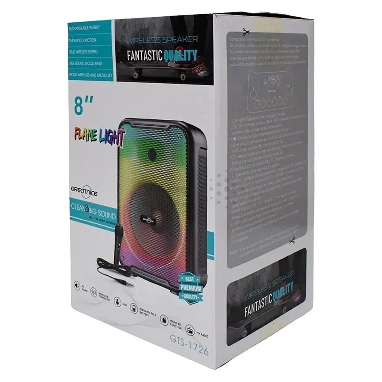 اسپیکر بی سیم GreatNice مدل GTS-1726 – مشکی — تصویر ۵