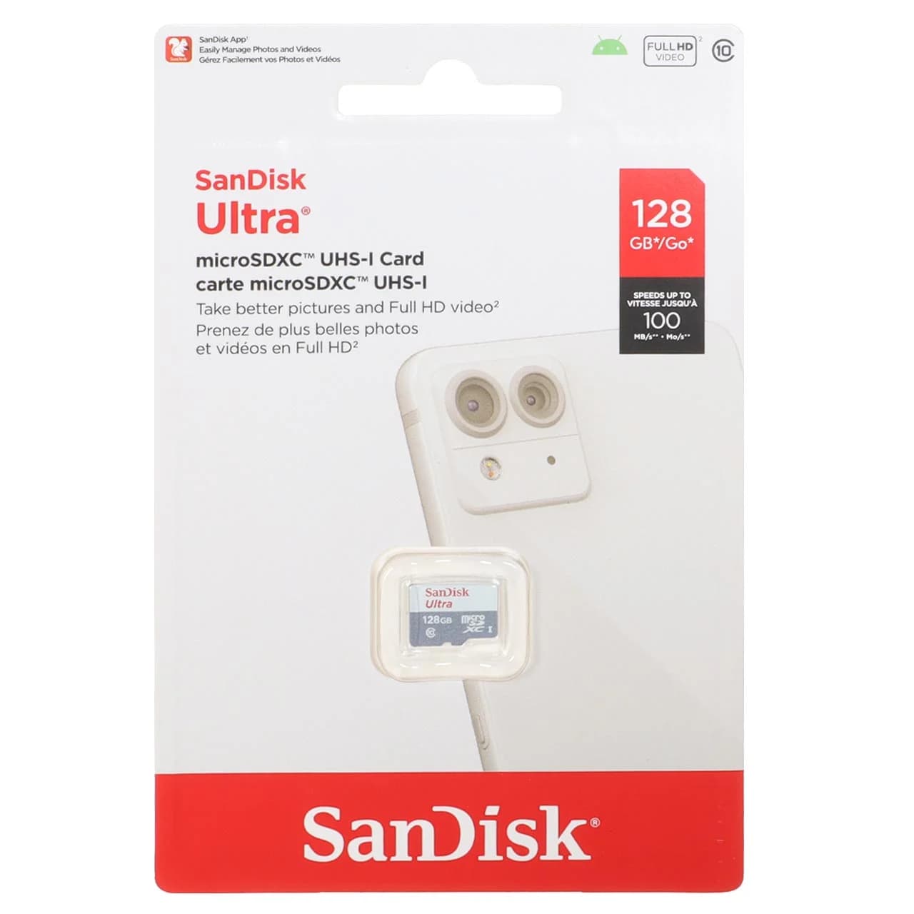 SanDisk Ultra microSDXC UHS-I -(100MB/s) – 128GB (گارانتی سورین)