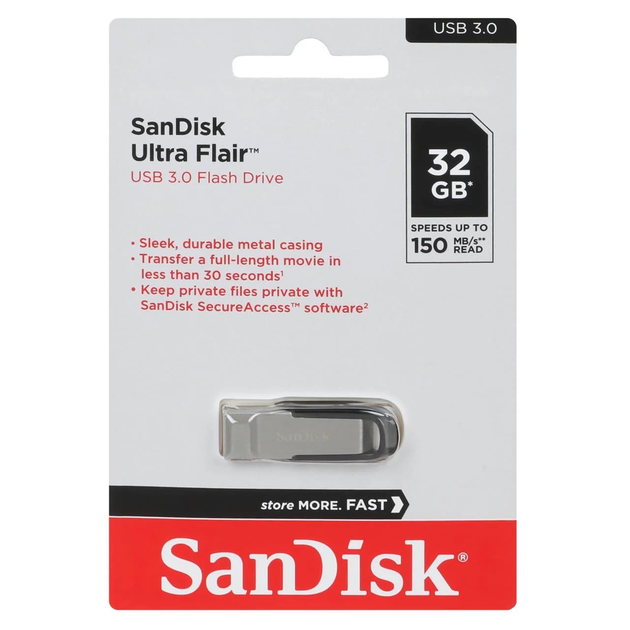 SanDisk Ultra Flair USB3.0 Flash Memory – 32GB (گارانتی سورین)