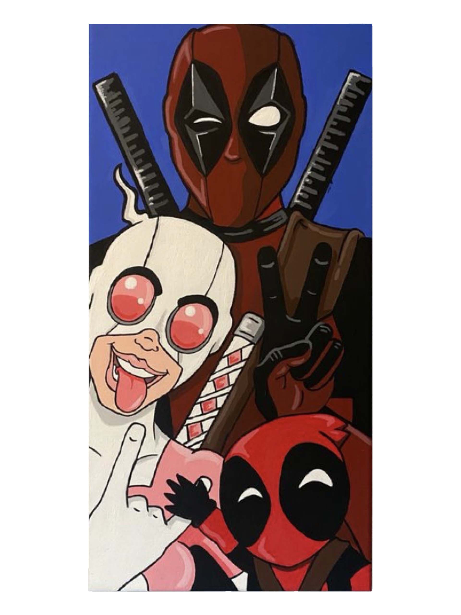 🔴 تابلو نقاشی پاپآرت ددپول (Deadpool) | اثر دستساز Yohooland
