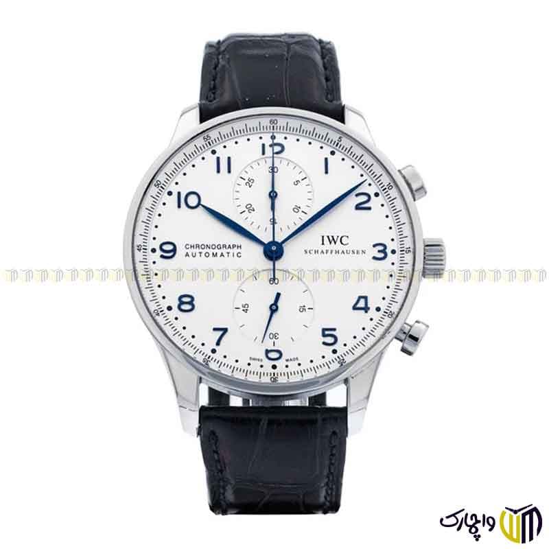 ساعت مچی عقربه ای کرنوگراف برند iwc طرح IW371446 رنگ مشکی سفید