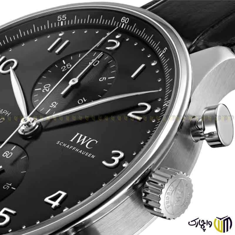 ساعت مچی عقربه ای کرنوگراف برند ‏iwc‏ طرح ‏IW371609‎ رنگ نقره ای مشکی — تصویر ۶