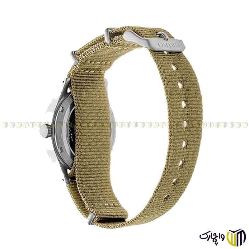 ساعت مچی عقربه ای کوارتز مردانه برند سیکو سری 5 مدل SRPJ83K رنگ قهوه ای روشن — تصویر ۴