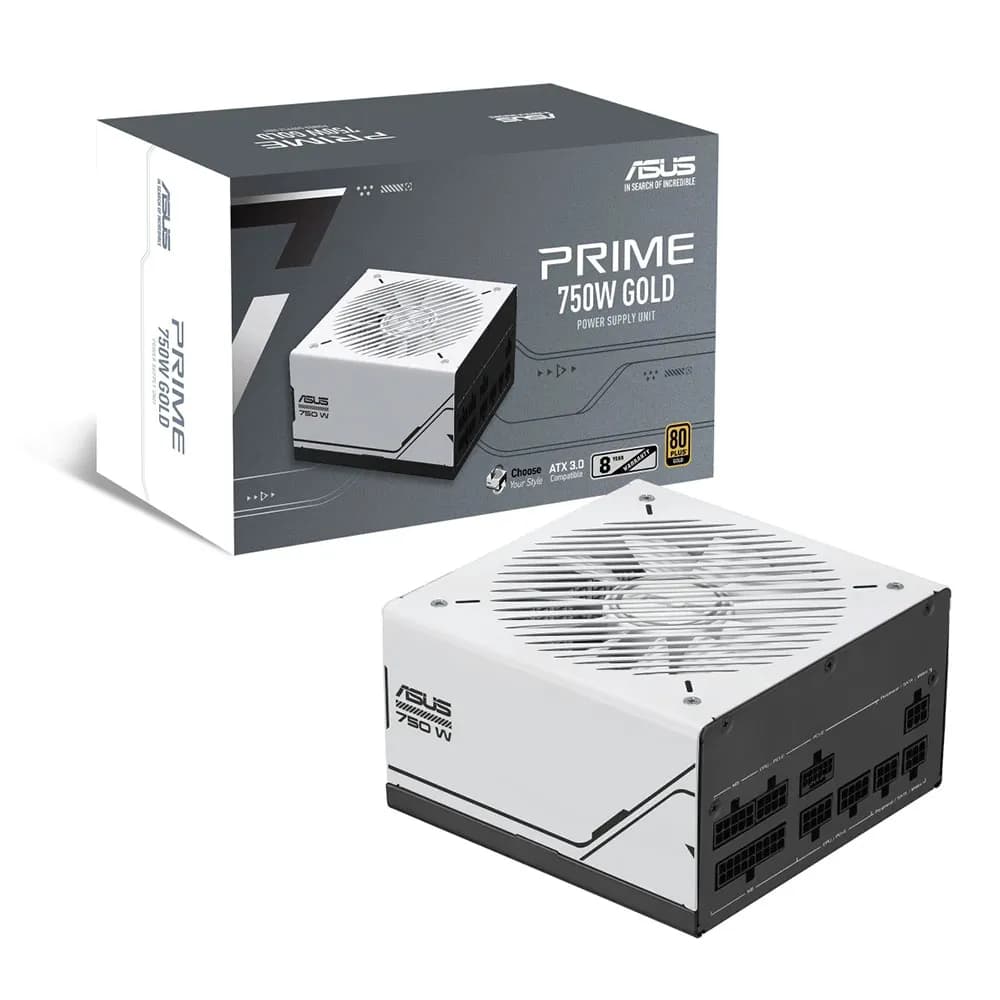 پاور ایسوس 750 وات فول ماژولار مدل Prime 750W Gold (با پک پلمپ)
