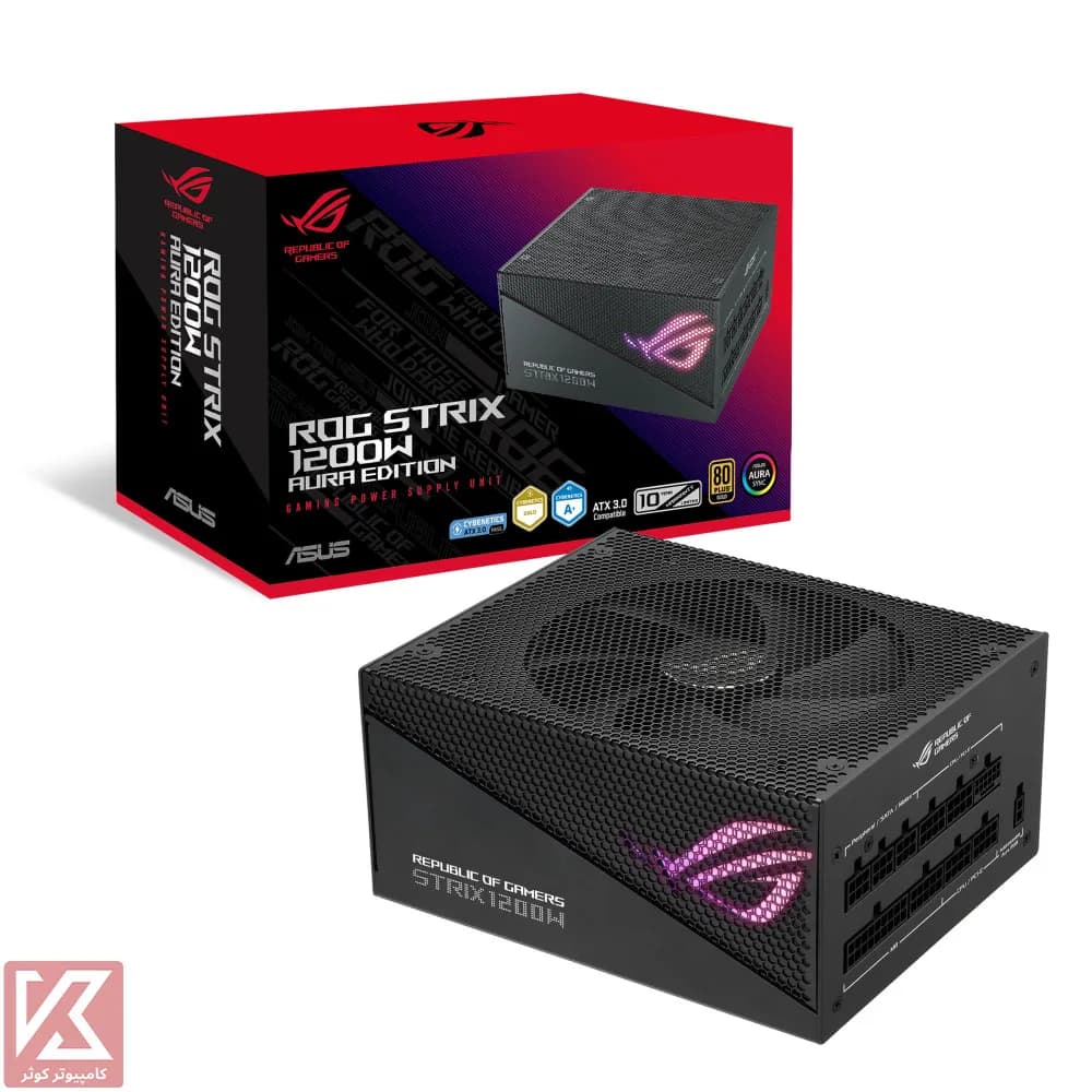 پاور ایسوس 1200 وات فول ماژولار مدل ROG STRIX 1200W Gold Aura — تصویر ۲