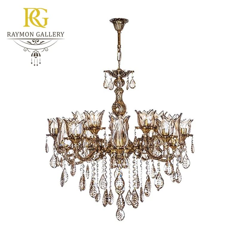لوستر برنز 15 شعله کد B16297