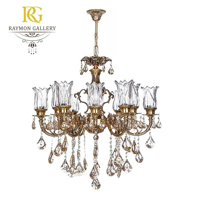 لوستر برنز 12 شعله کد B12296