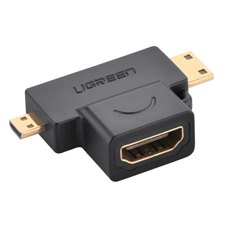 مبدل mini HDMI و micro HDMI به HDMI یوگرین مدل HD129-20144