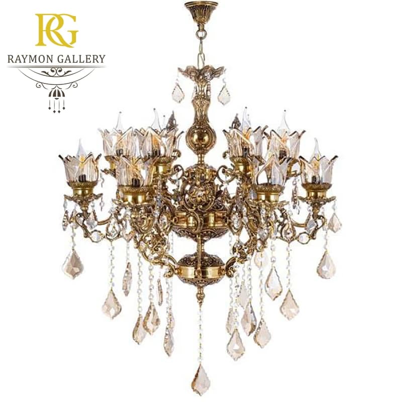 لوستر برنزی 10 شعله کد B10282