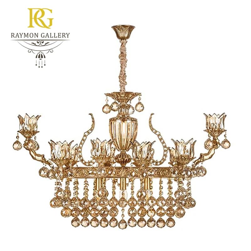 لوستر برنزی 16 شعله کد B16280