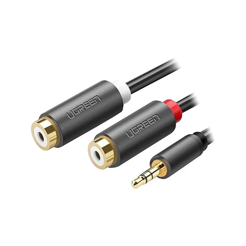تبدیل 1 به 2 صدا 3.5 میلی متر نر به RCA ماده یوگرین مدل 10547-AV109 طول 25 سانتی متر — تصویر ۲