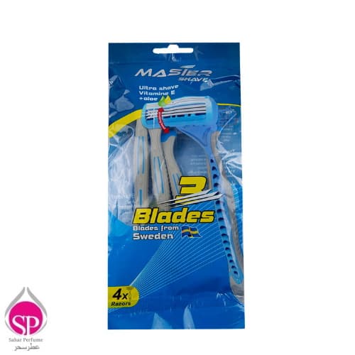 خودتراش مردانه مستر شیو Master Shave سری متحرک بسته 4 عددی