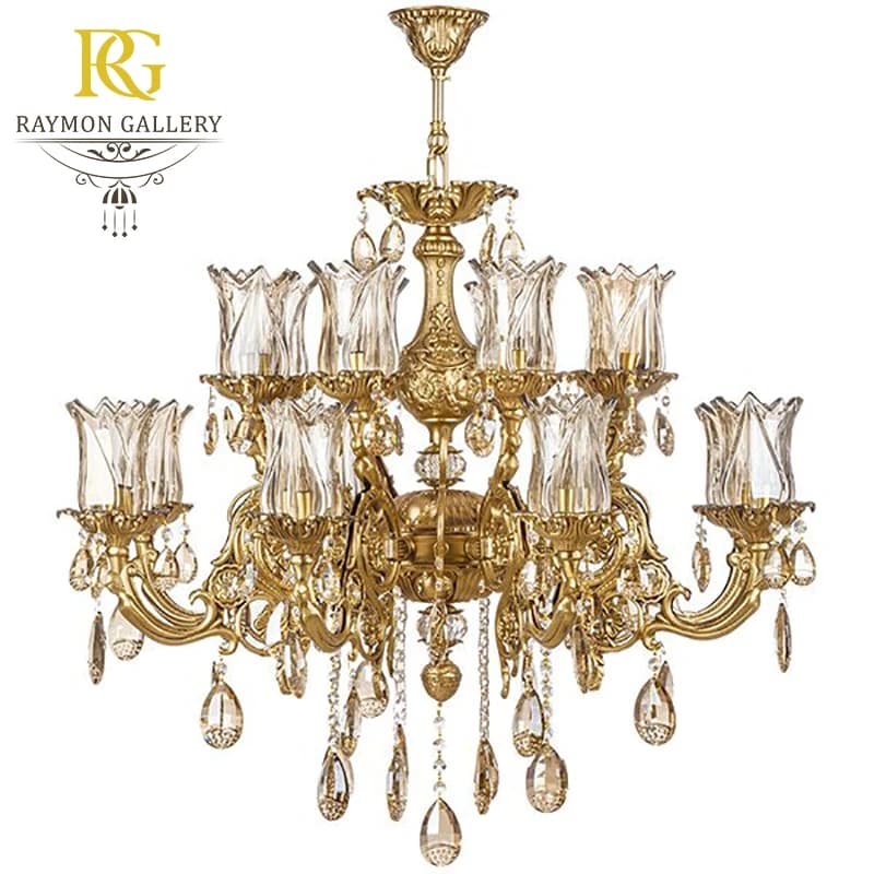 لوستر برنز 16 شاخه کد B16253