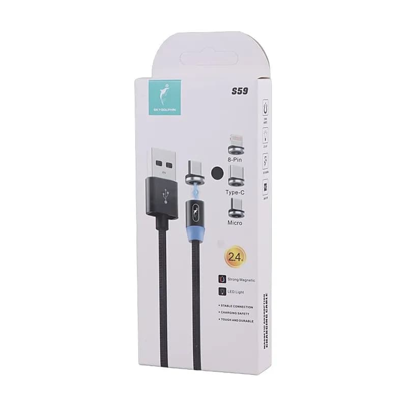 کابل شارژ USB به میکرو 2.4A فست اسکای دلفین S59V طول 1 متر مشکی – حراج — تصویر ۵
