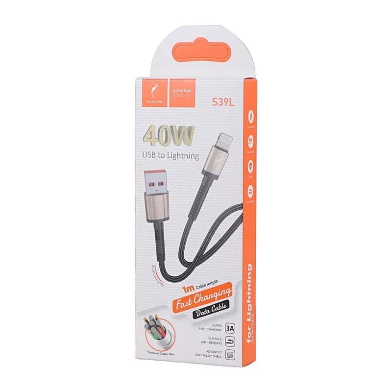 کابل شارژ USB به لایتنینگ 40W فست اسکای دلفین S39L طول 1 متر مشکی – حراج — تصویر ۴