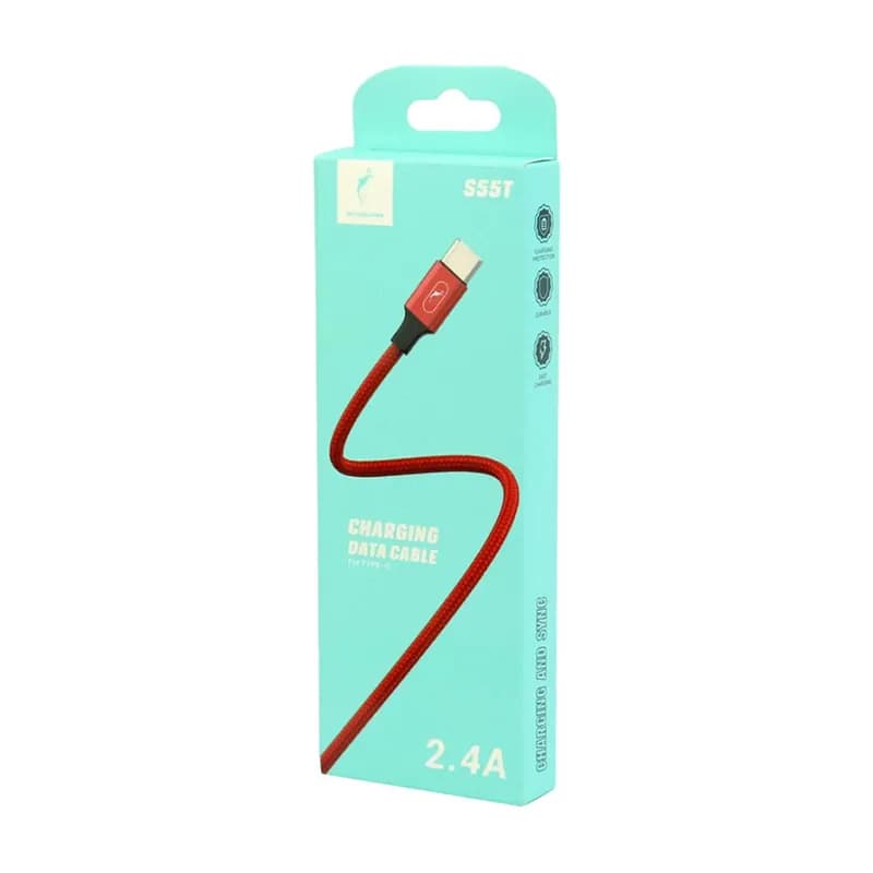 کابل شارژ USB به تایپ سی 2.4A فست اسکای دلفین S55T طول 1 متر مشکی – حراج — تصویر ۳