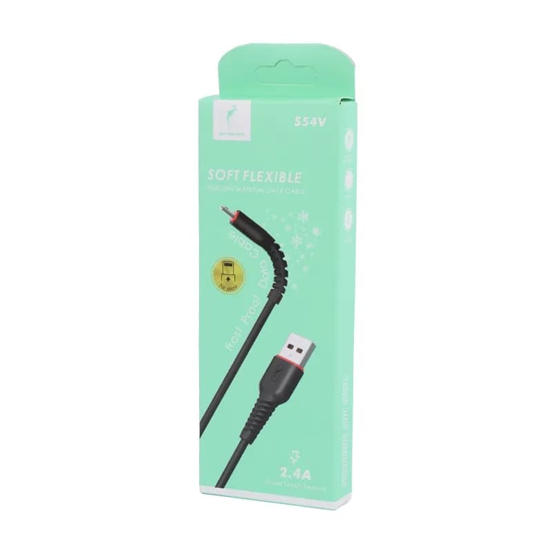 کابل شارژ USB به میکرو 2.4A فست اسکای دلفین S54V طول 1 متر مشکی – حراج — تصویر ۲