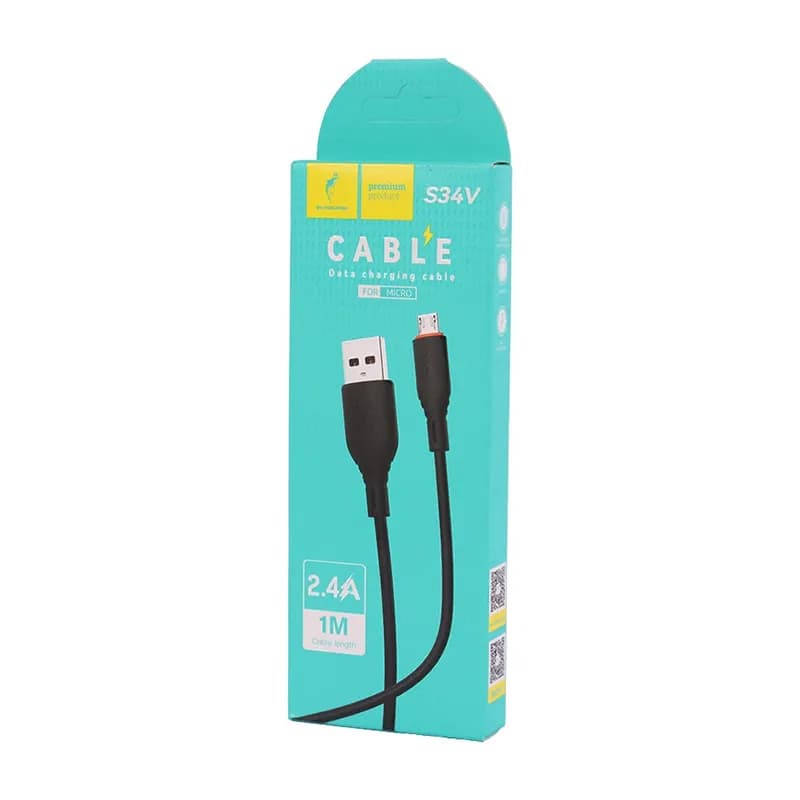 کابل شارژ USB به میکرو 2.4A فست اسکای دلفین S34V طول 1 متر سفید – حراج — تصویر ۳