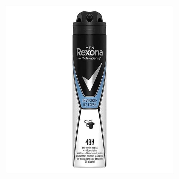 اسپری بدن مردانه رکسونا Rexona مدل Invisible Black & White — تصویر ۲