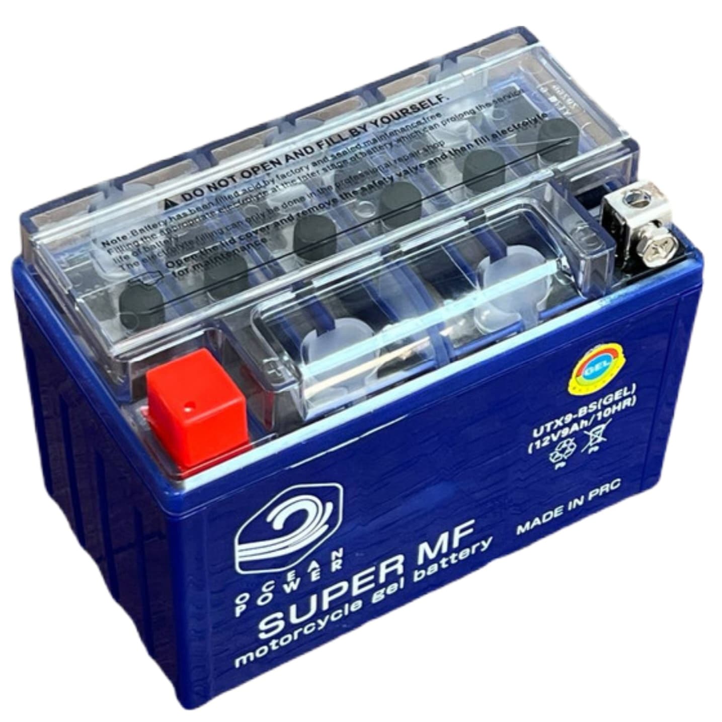 باتری موتور سیکلت 12ولت 7آمپر پهن کوتاه OCEAN POWER مناسب بیشتر موتور های SYM