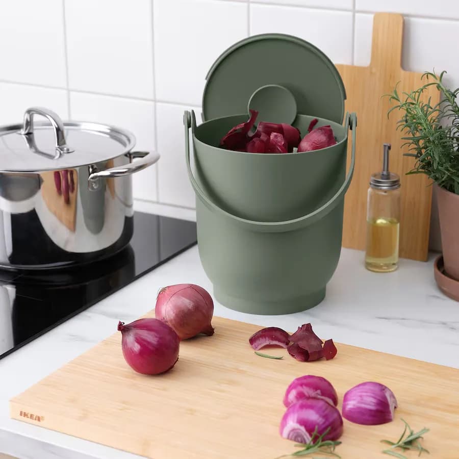 سطل درب دار آشپزخانه 4 لیتری ایکیا مدل FARMARKVAST — تصویر ۸