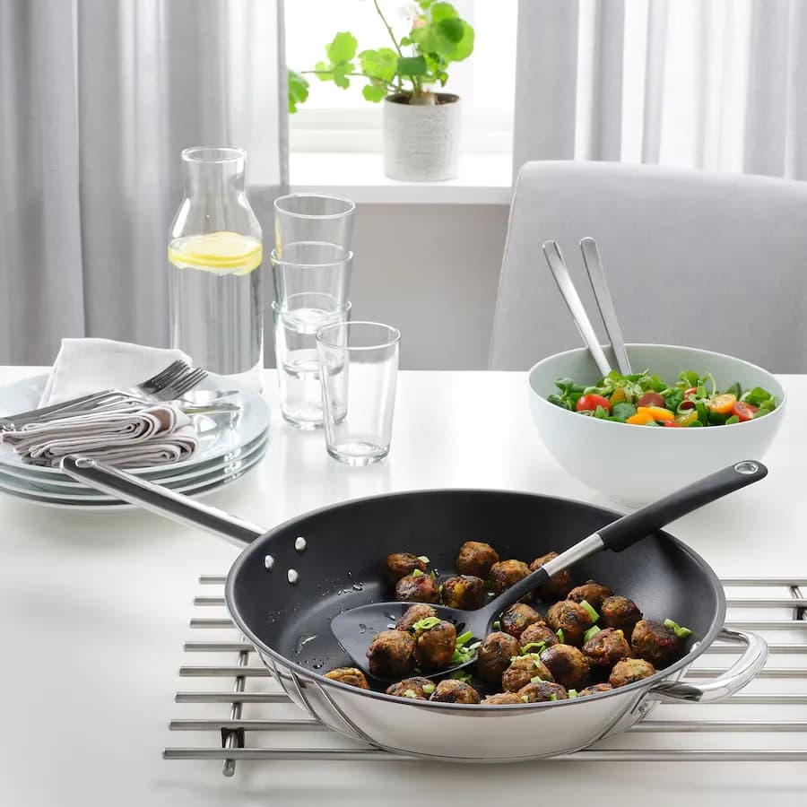 ماهیتابه با روکش استیل نچسب ایکیا مدل IKEA 365+ — تصویر ۳