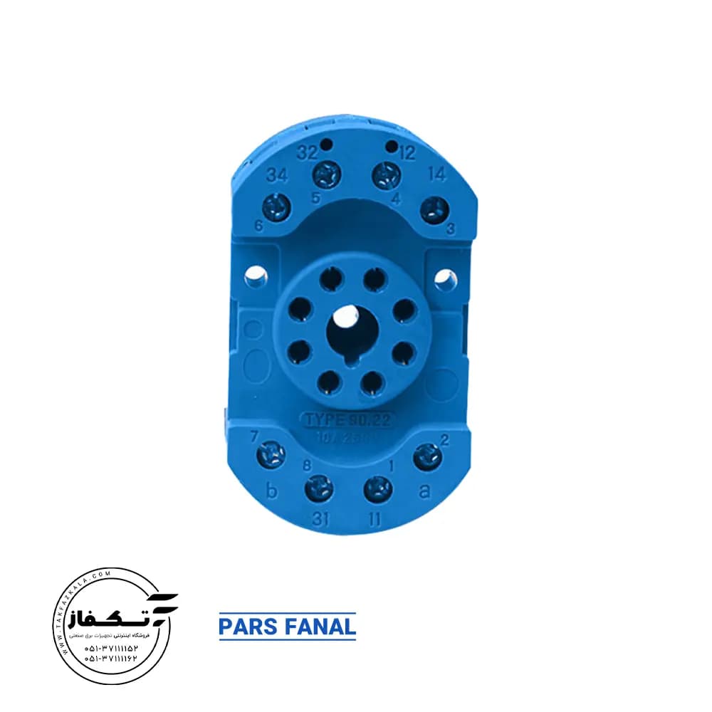 سوکت رله شیشه ای 11 پایه پارس فانال مدل PF-11PIN — تصویر ۲